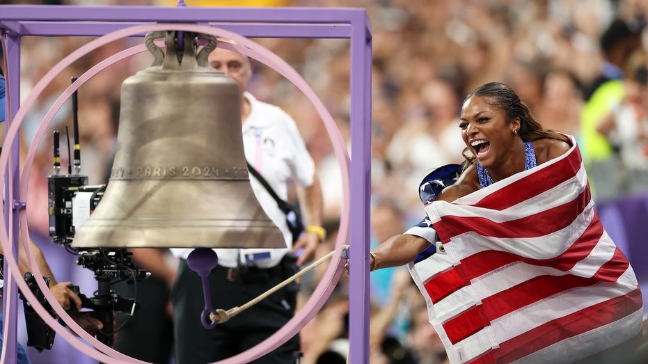 Olympic gold medalist Gabby Thomas reflects on wearing the American flag after big win