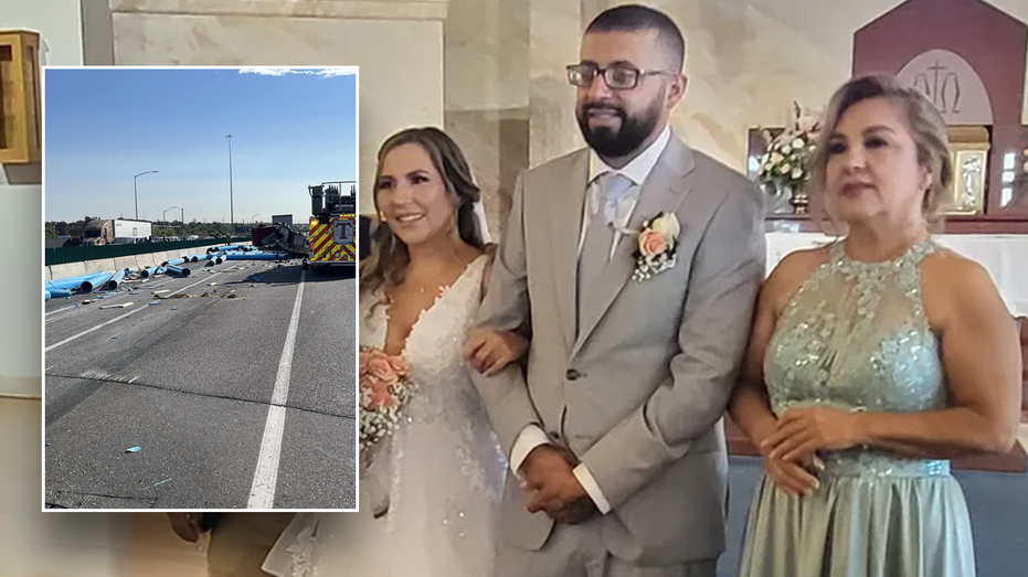 Newlyweds killed in crash days after wedding when semi overturns on Colorado interstate