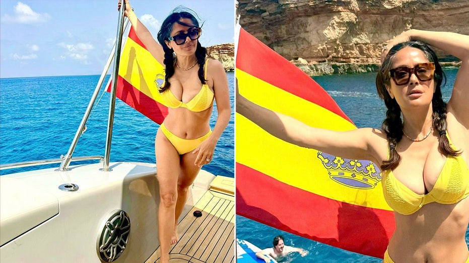 Salma Hayek flaunts bikini bod, ‘white hair’ in new photos