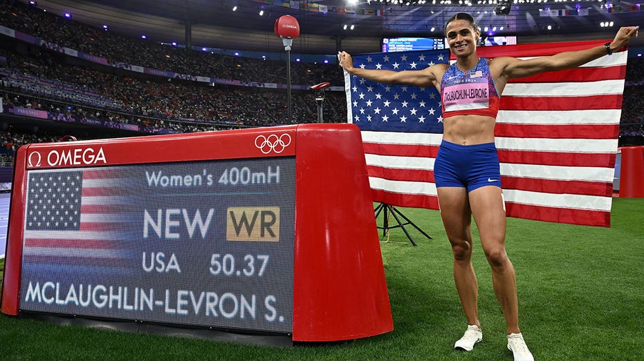 Sydney McLaughlin Levrone breaks world record again, winning gold for US in 400m final at Paris Olympics