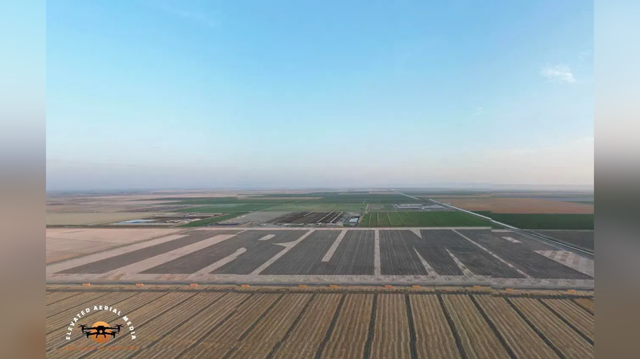 Central California farmer shows support for former president, creates large 'TRUMP' sign in field