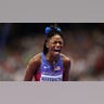 Melissa Jefferson celebrates