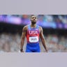Noah Lyles reacts