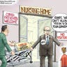 Tim Walz in political cartoon