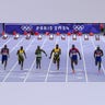 Runners come down the line