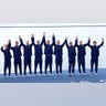 USA men's rowing team poses
