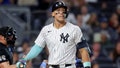 New York Yankees designated hitter Aaron Judge (99) reacts after striking out during the third inning against the Kansas City Royals at Yankee Stadium. - Fox News