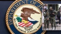 The Department of Justice seal is seen during a news conference at the DOJ office in Washington, May 16, 2023. - Fox News