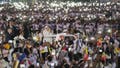 Pope Francis gestures as he leaves after leading holy mass at the Esplanade of Tasitolu in Dili, East Timor, on September 10, 2024. - Fox News