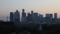 The downtown skyline is pictured as the sun rises on Aug. 25, 2018, in Houston, Texas. Firefighters were battling a massive pipeline fire in suburban Houston that sparked grass fires and burned power poles on Monday, forcing people in the surrounding neighborhood to evacuate as a giant plume of fire was shooting high up into the air. - Fox News