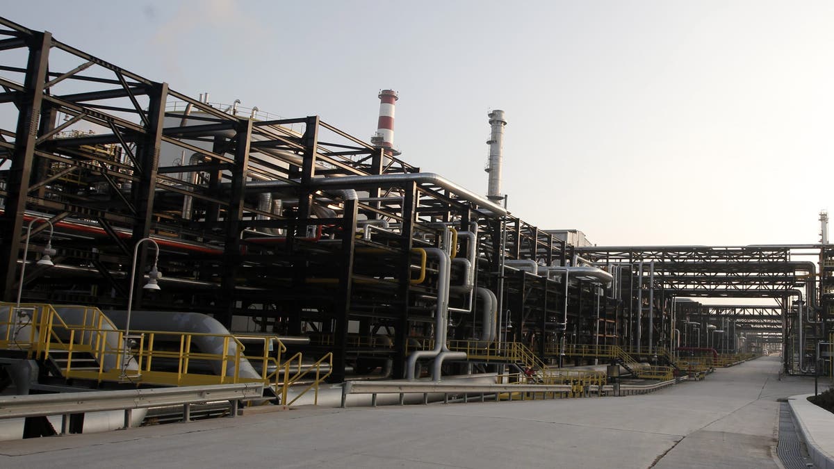 A general view shows the newly opened extension facility of an oil refinery near Istanbul. Three Turkish oil refineries are turning Russian crude oil into oil products and selling it to the West.