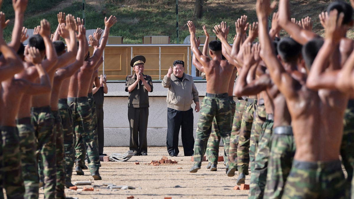 North Korean leader Kim Jong Un visits the training base of the special operations armed force of North Korea's army to guide a combatants drill at an undisclosed location in North Korea, September 11, 2024.