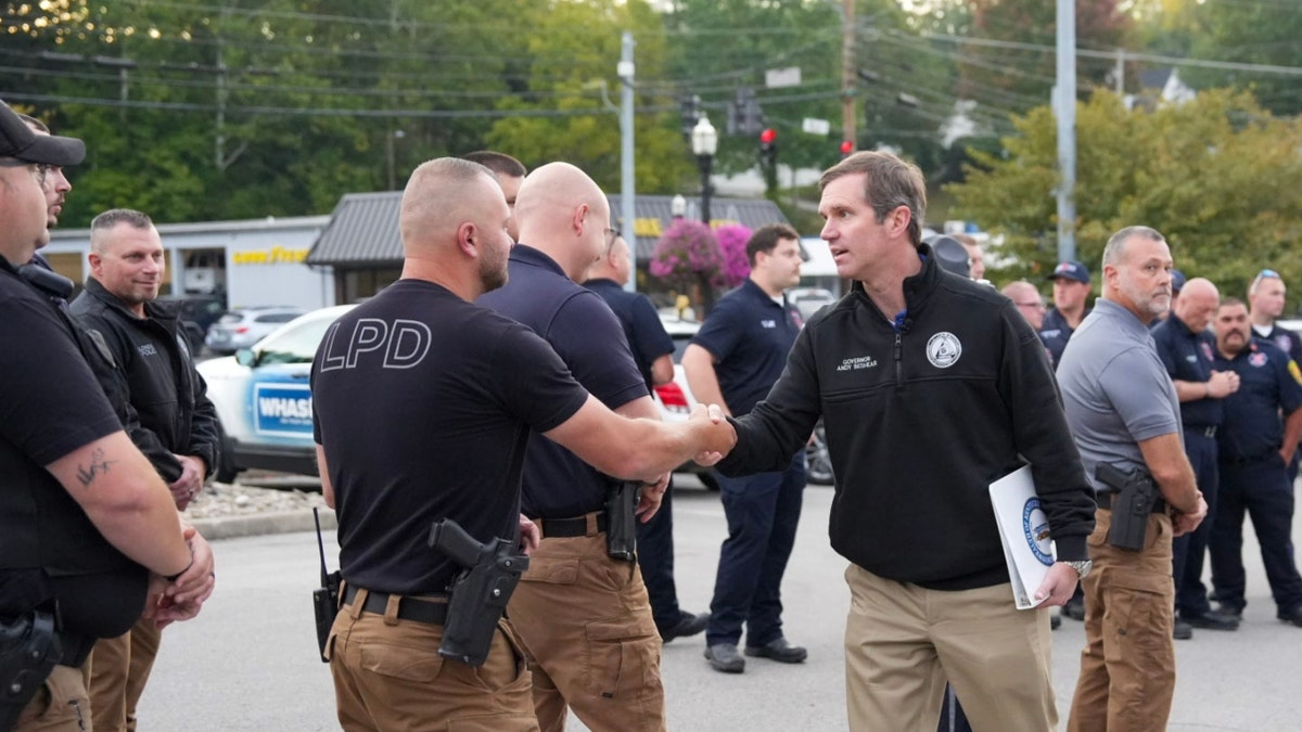 Kentucky Gov. Andy Beshear met with law enforcement on Thursday amid the search for Joseph Couch.