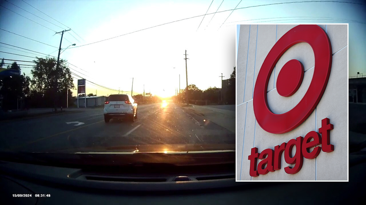 Un vídeo grabado por una cámara de coche muestra a unas jóvenes en un viaje de placer a Target