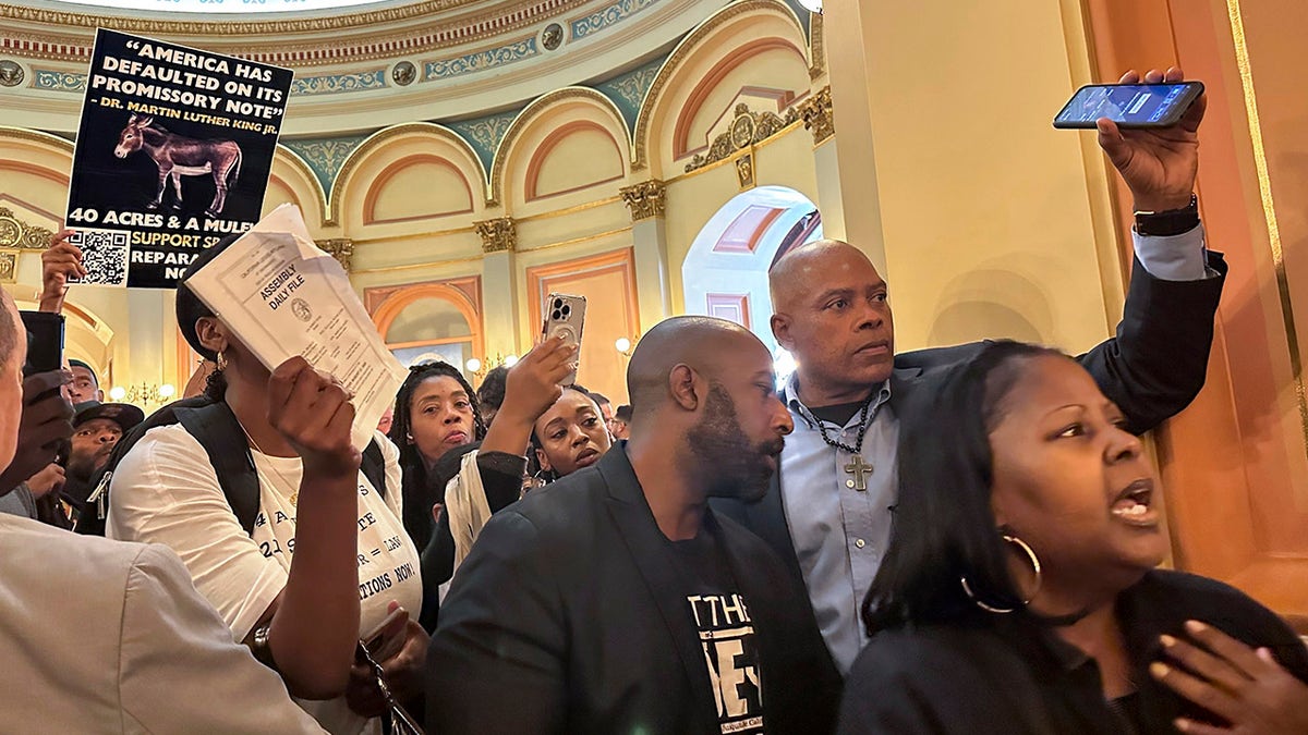 Black reparations activists in California legislature