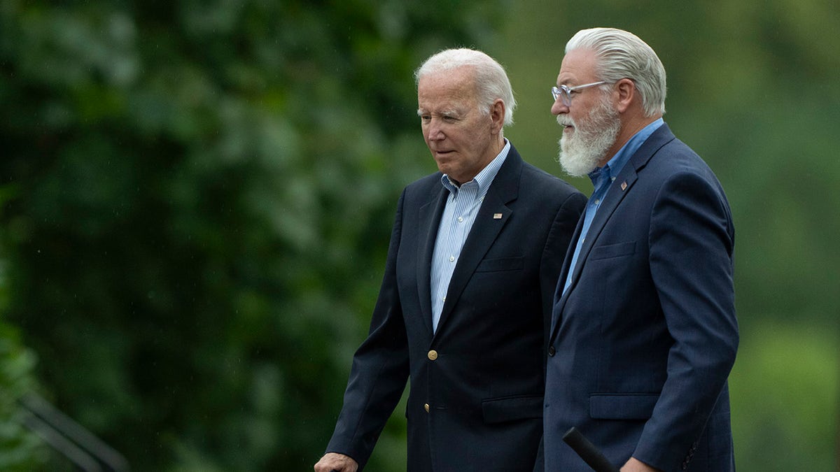 Biden leaves church