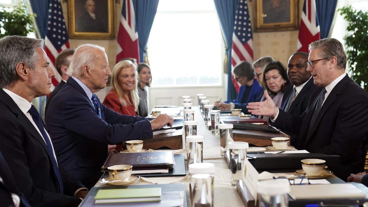 Britain PM gathering  with President Biden