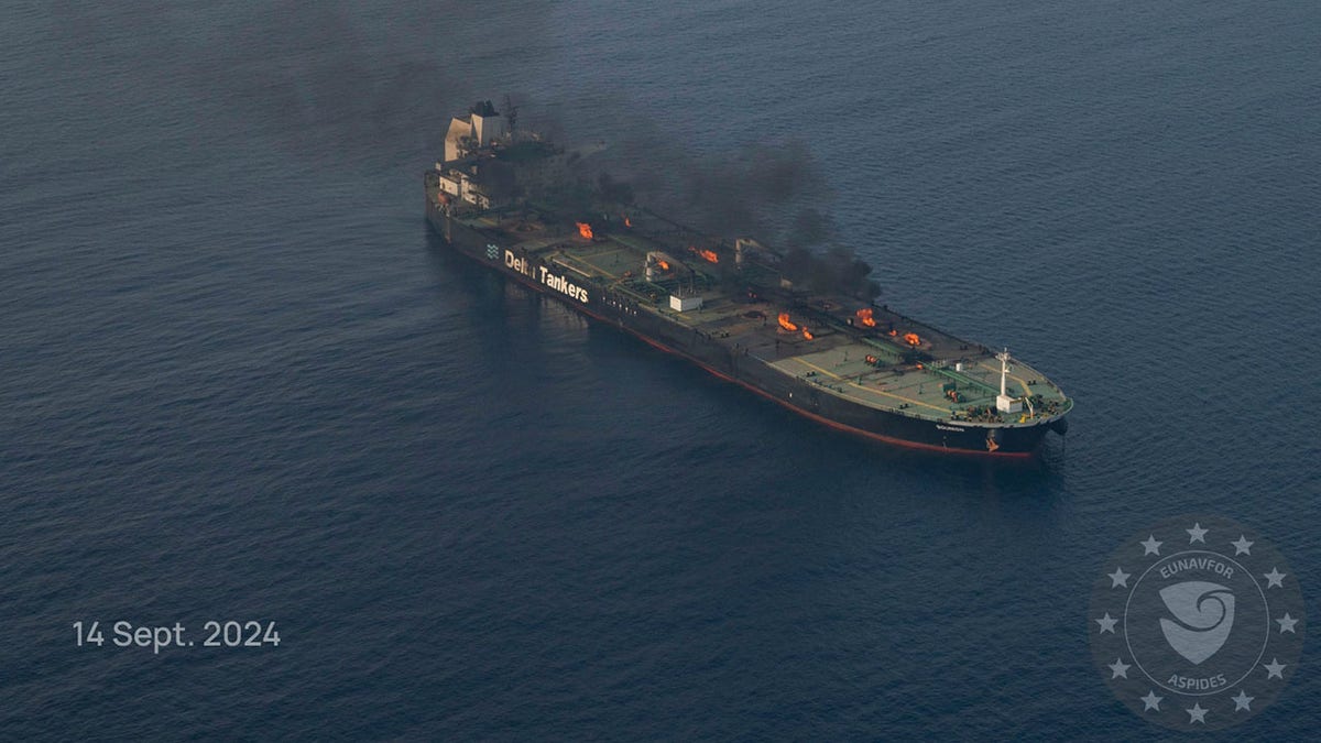 An oil tanker in the Red Sea