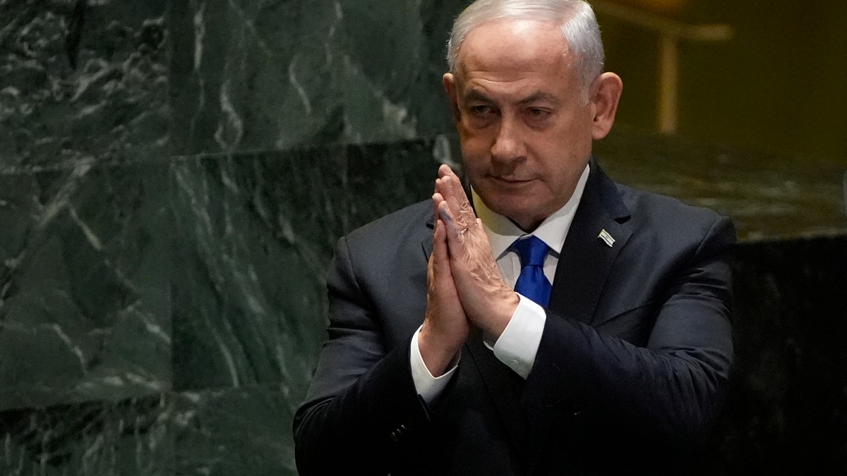 Prime Minister of Israel Benjamin Netanyahu addresses the 79th session of the United Nations General Assembly on Friday, Sept. 27, 2024.