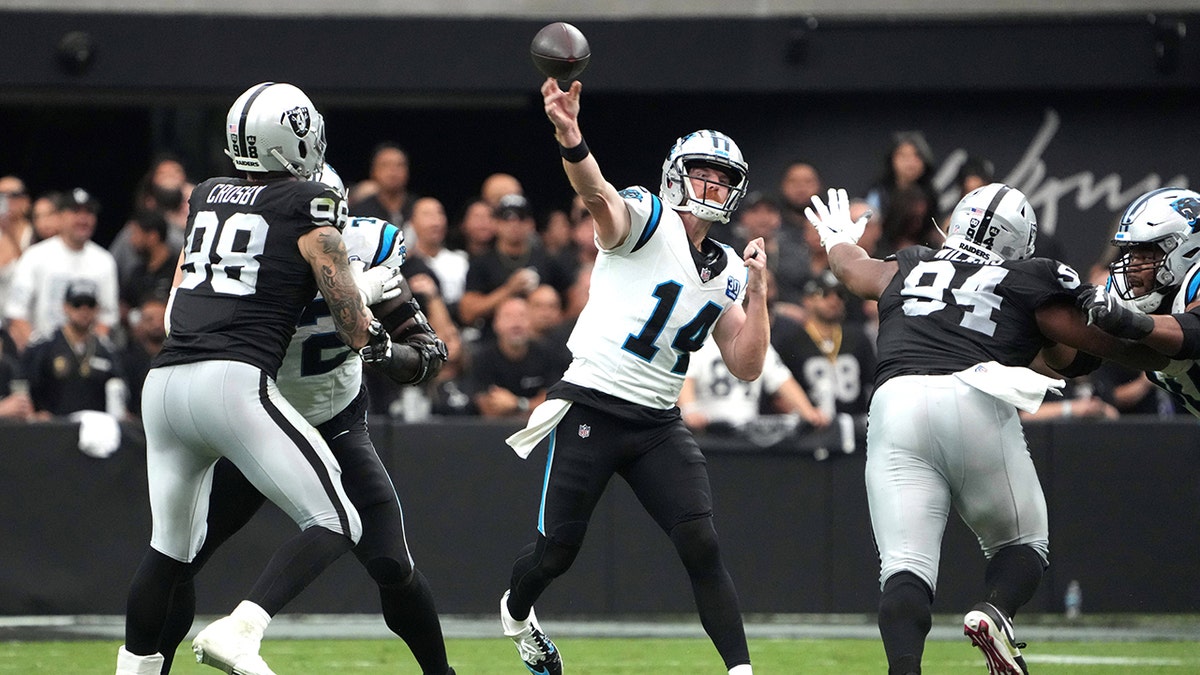 Panthers Dominate Raiders As Andy Dalton, Starting In Place Of Benched ...