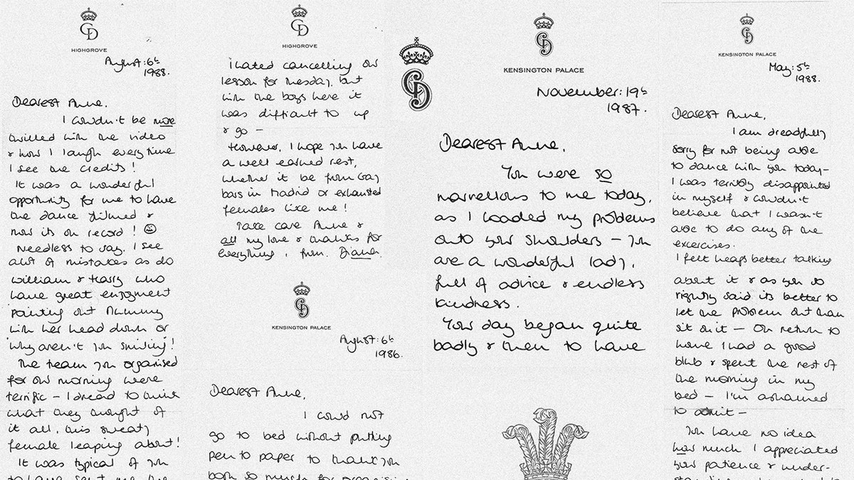 Una carta escrita por la Princesa Diana