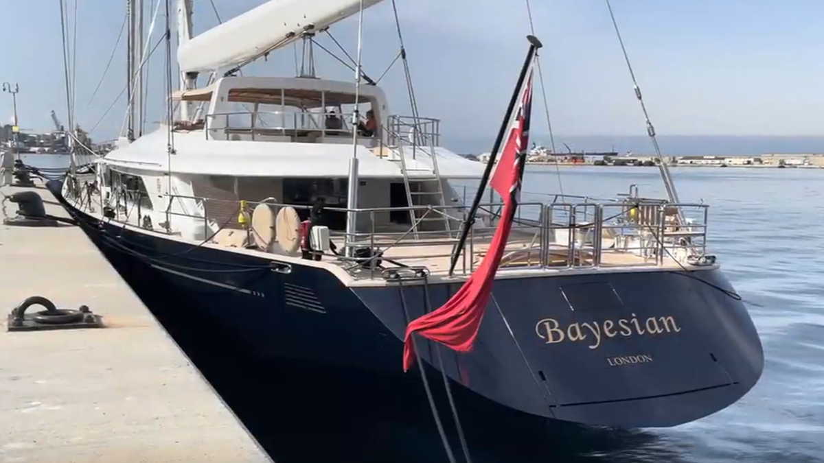 Bayesian yacht at dock