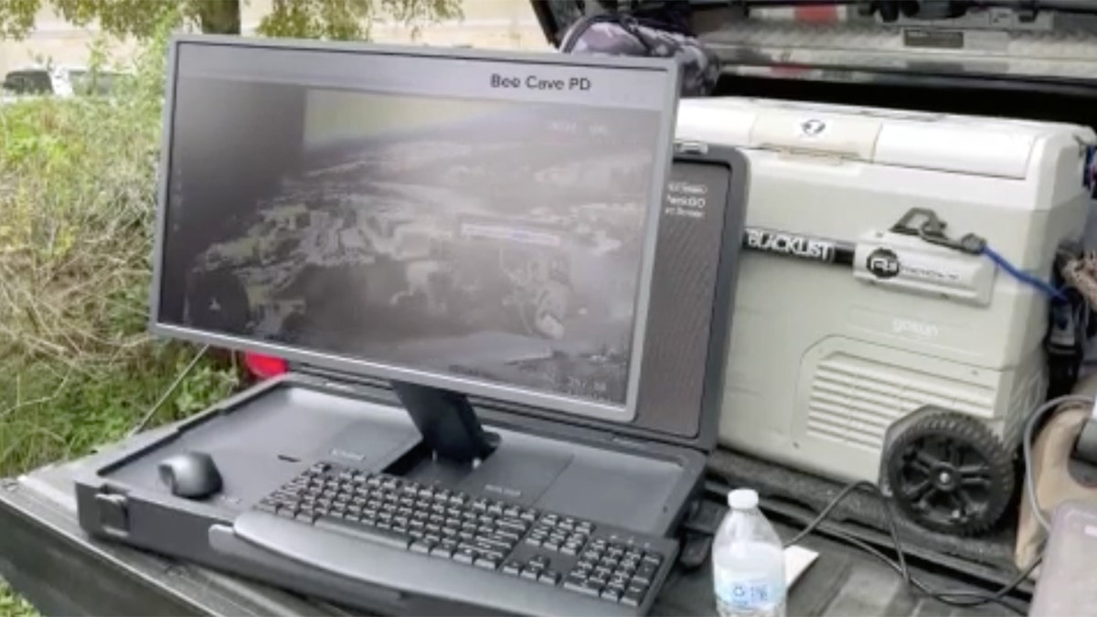 Bee Cave Police Department drone footage shared live and in the background