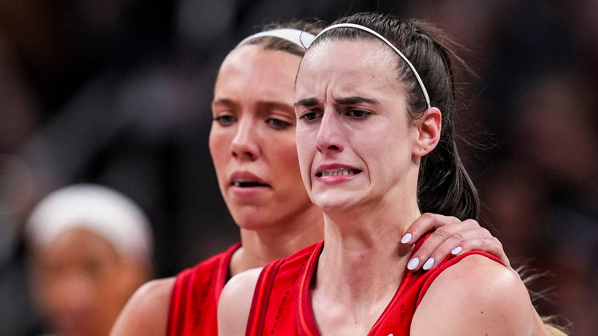 Caitlin Clark misses a three pointer