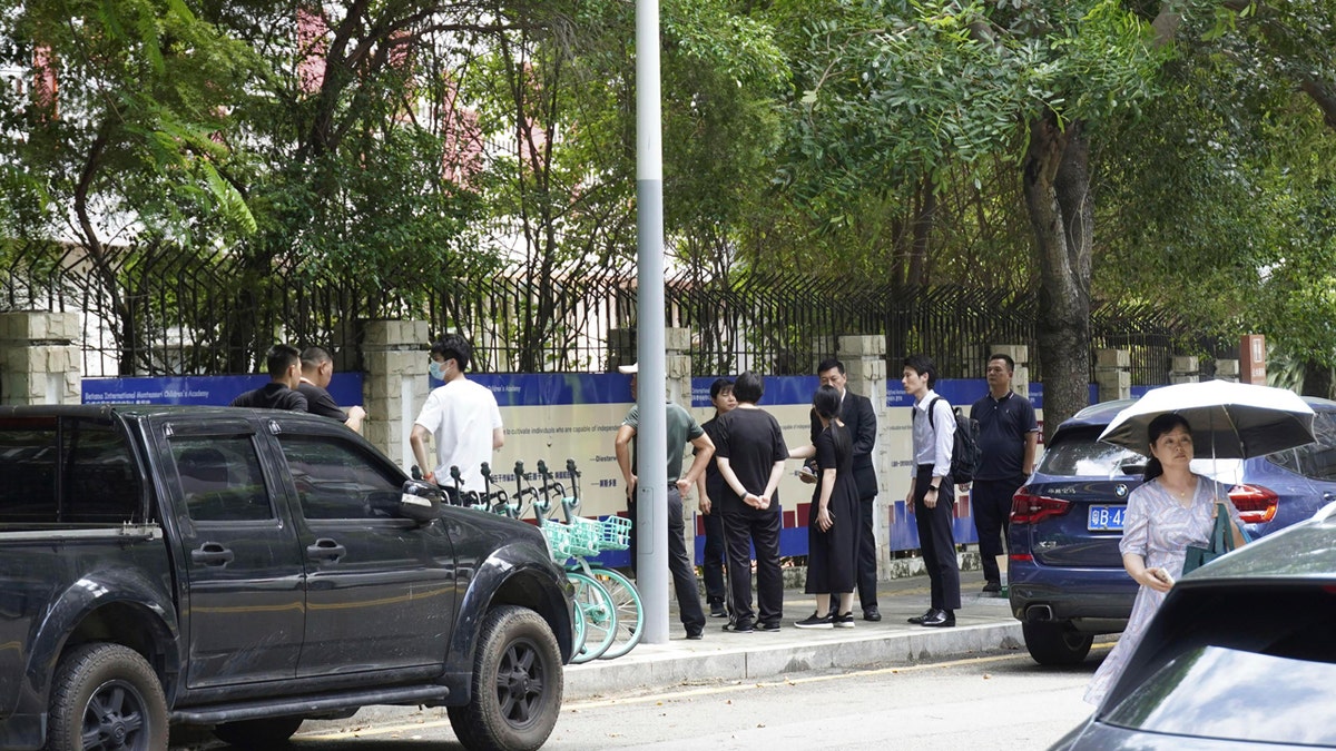 The scene of a stabbing at the Shenzhen Japanese School in Shenzhen, China.