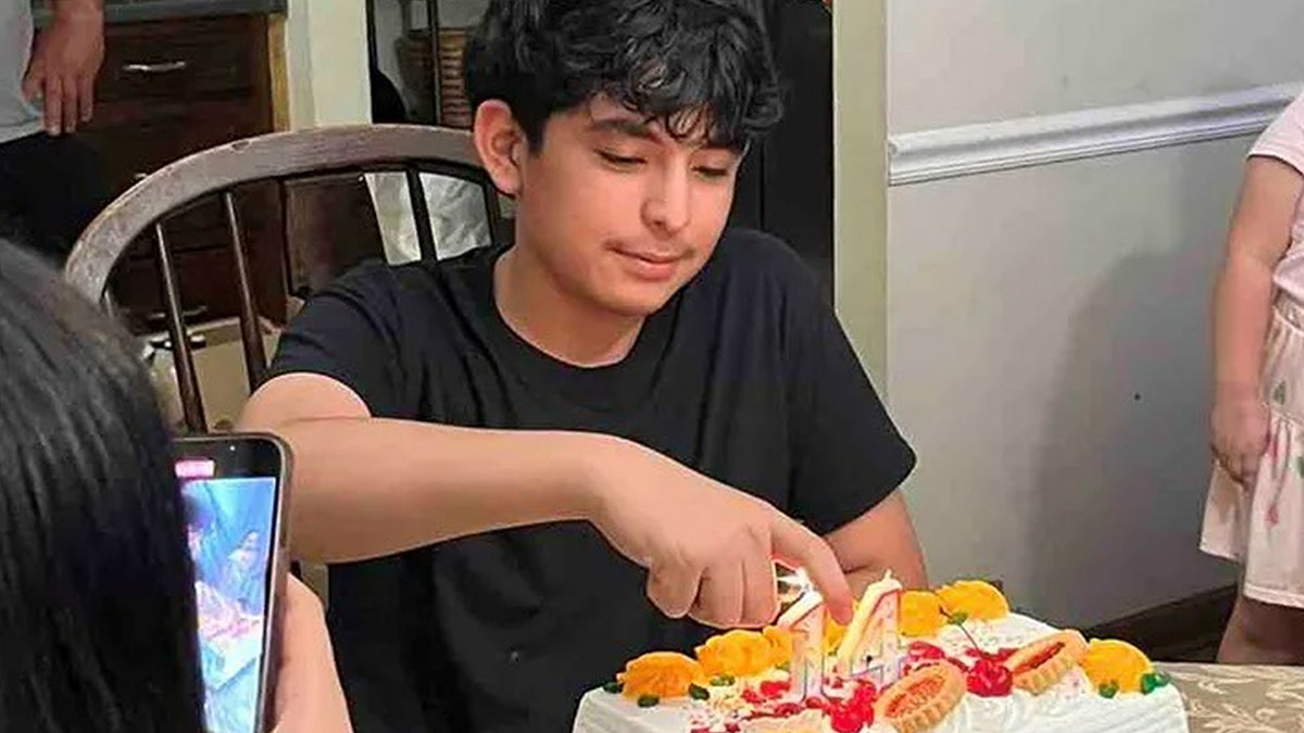 Christian Angulo en su fiesta de 14 cumpleaños.