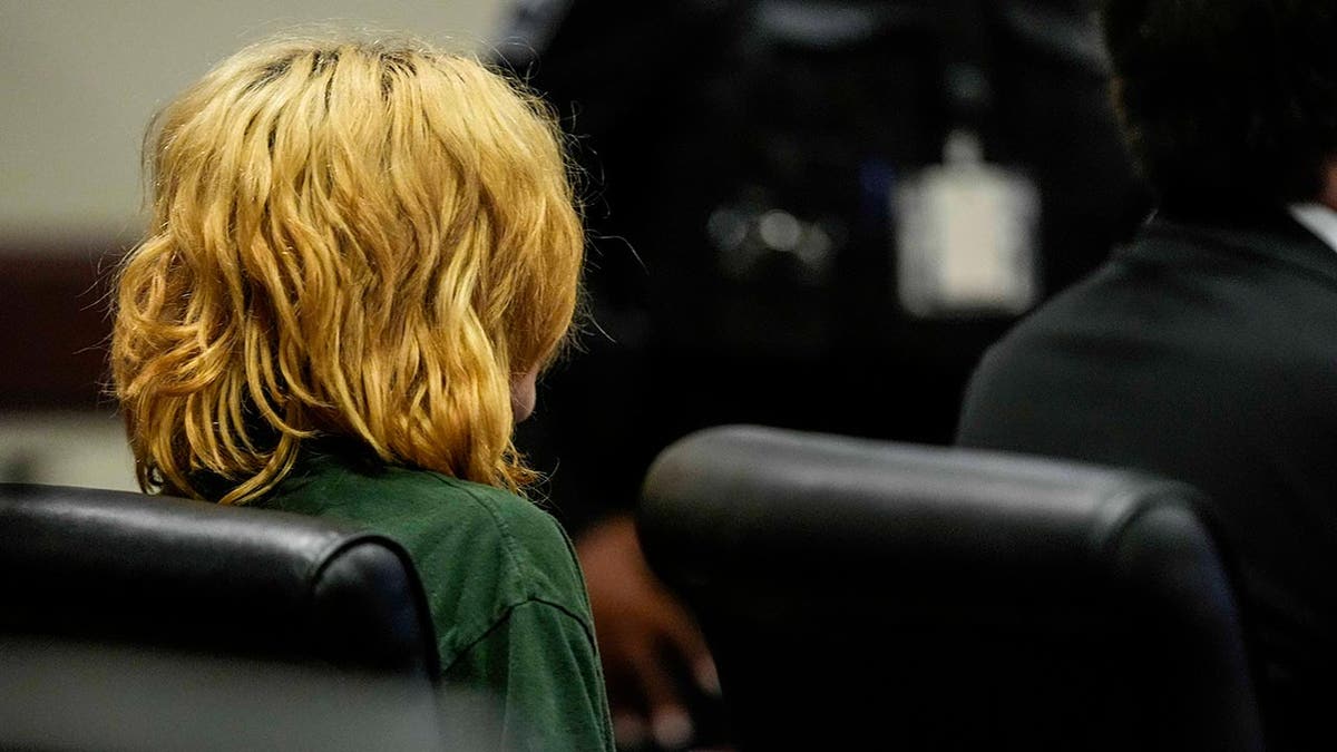 Colt Gray, who has been charged as an adult with four murders, sits in the Barrow County Courthouse