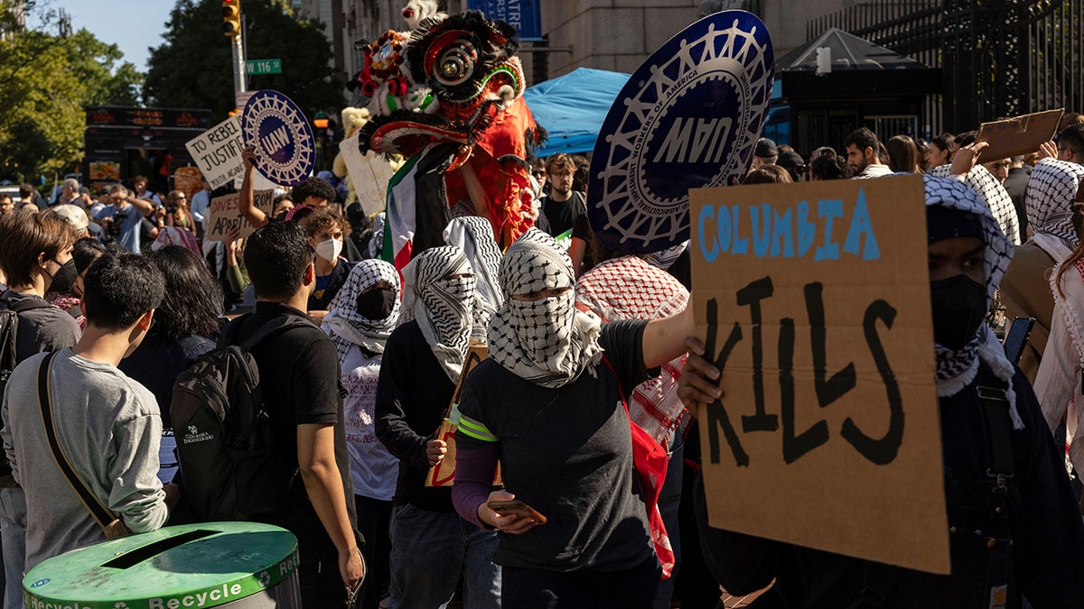 Anti-Israel demonstrations continued in New York City on Tuesday at Columbia University's campus.