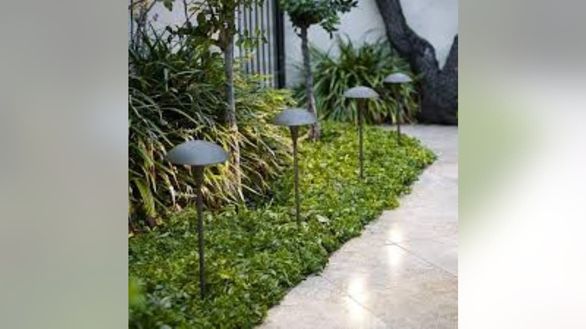 Solar lights added to the walkway are a good idea.