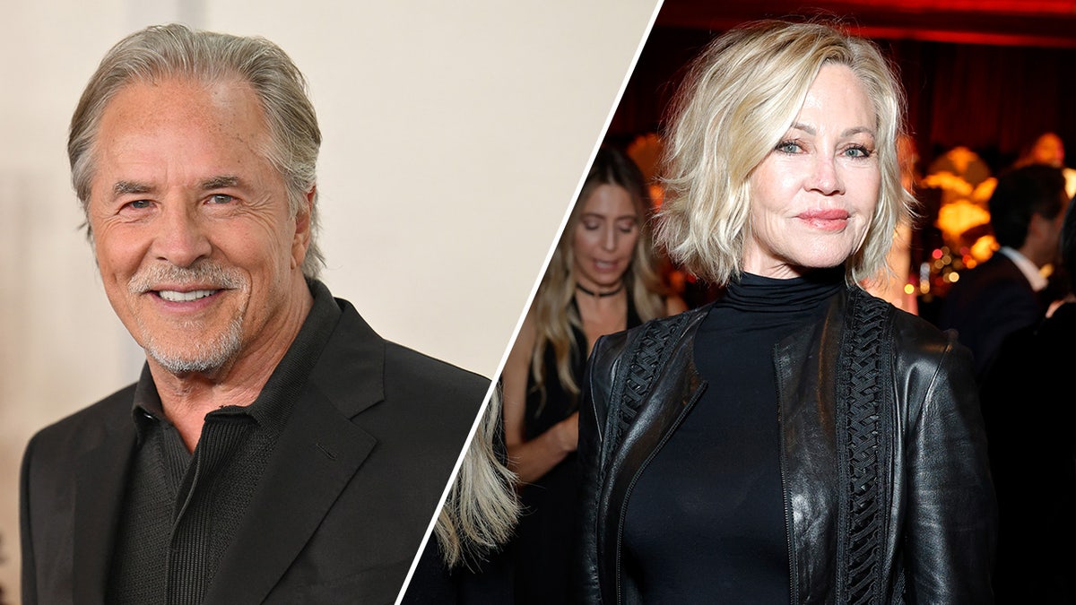 Foto bersebelahan Don Johnson dan Melanie Griffith