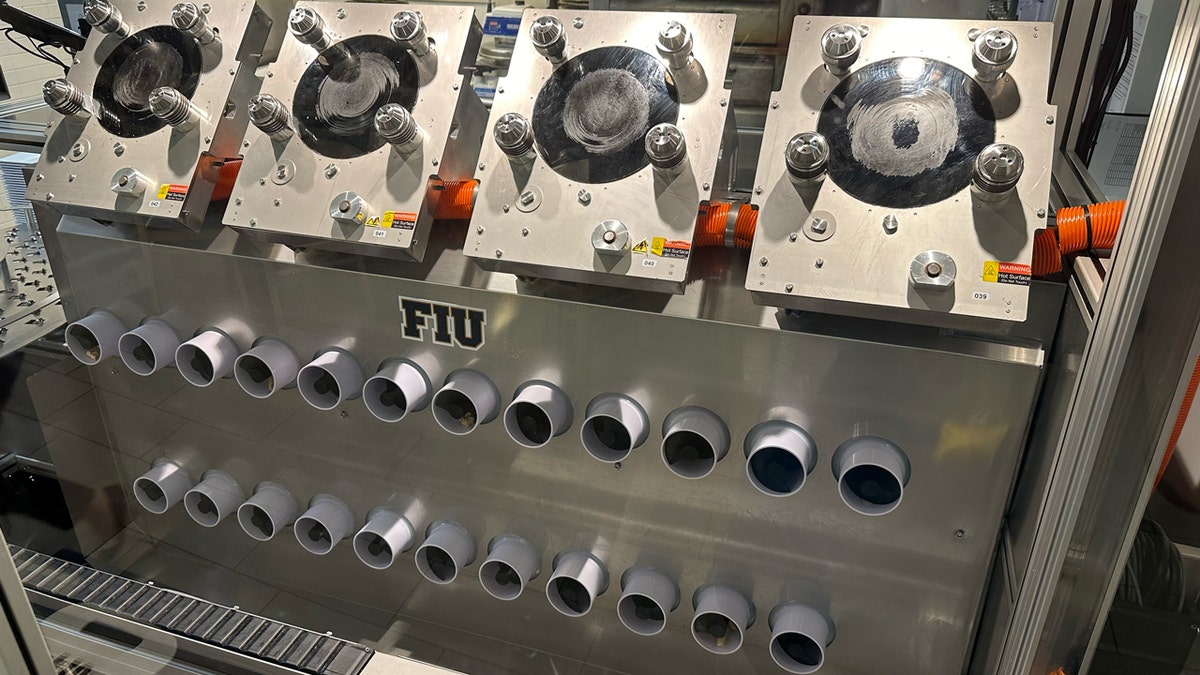 FIU's Beastro has 4  induction plates and 2  rows of feeders that it uses to marque   aggregate  meals astatine  a time.