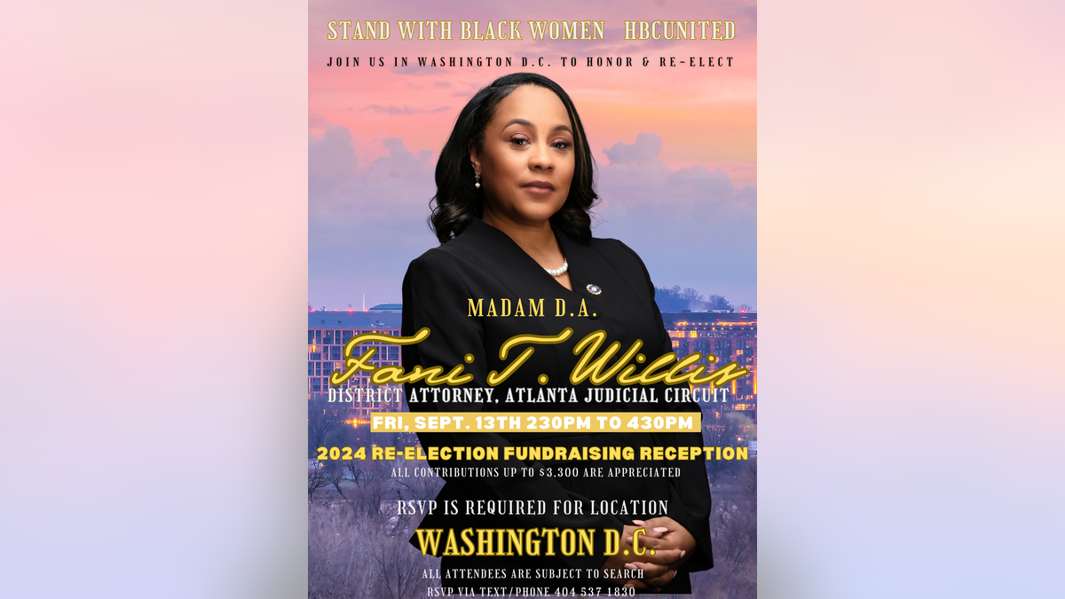 Fulton County District Attorney Fani Willis traveled to Washington, DC, to attend her own... "2024 Re-Election Fundraising Reception"