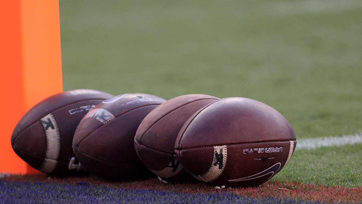 Footballs connected  field