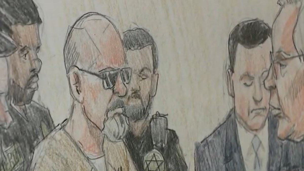 Sketch of Gargiulo in court