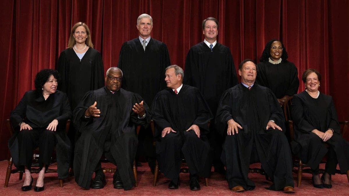 Supreme Court justices in formal portrait session