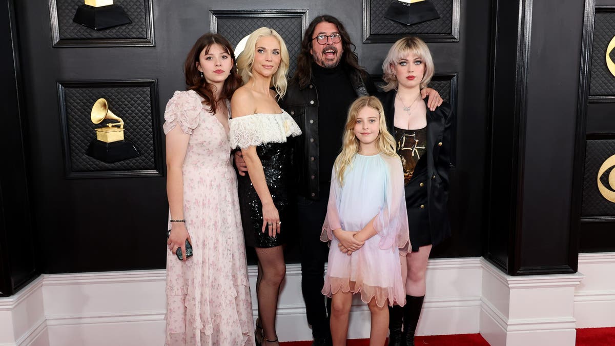 Dave Grohl with his family