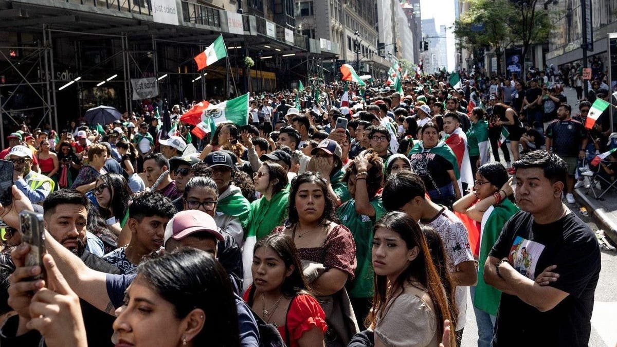 Grupo al aire libre en Nueva York