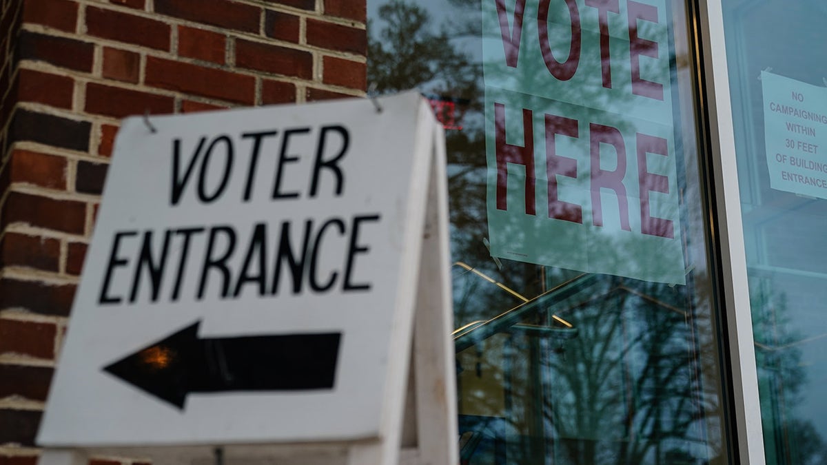 voter entranceway sign