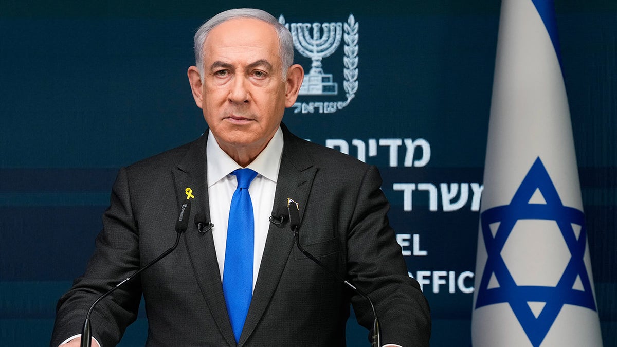 Netanyahu at a press conference