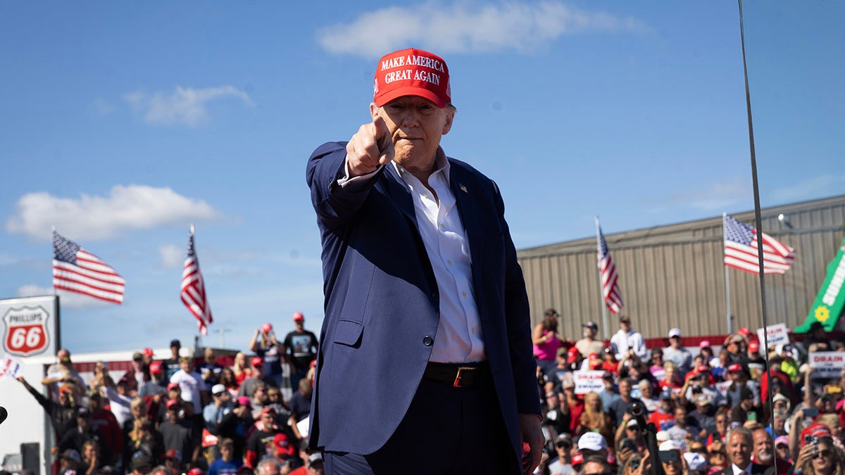 Trump en un mitin en Wisconsin