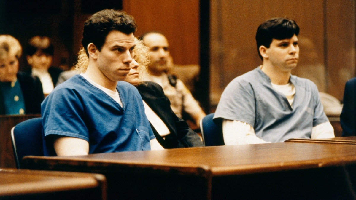 Erik and Lyle Menéndez listen during his trial in the 1990s.