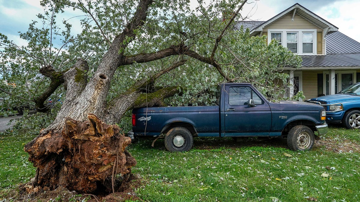 Devastación del huracán Helene en Glen Alpine, NC