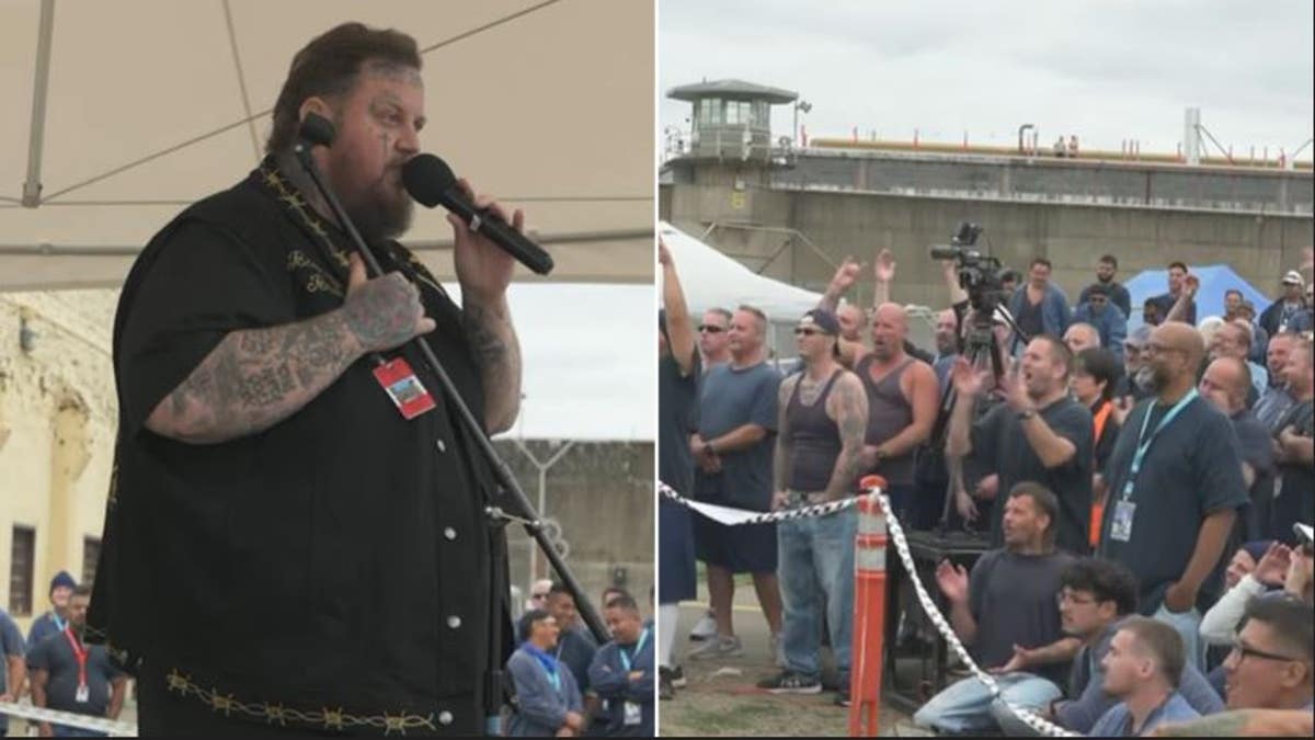 Jelly Roll performs at Oregon State Prison