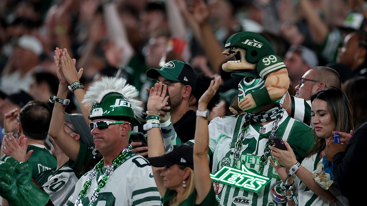 Aficionados de los Jets en las gradas