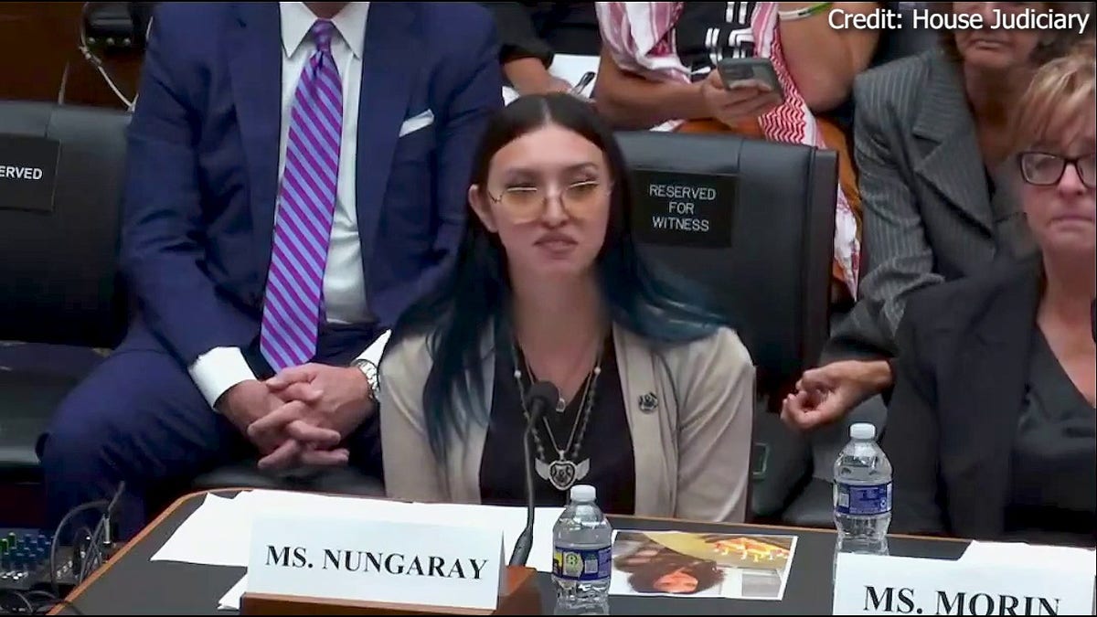 Alexis Nungary testifies before the House Judiciary Hommittee