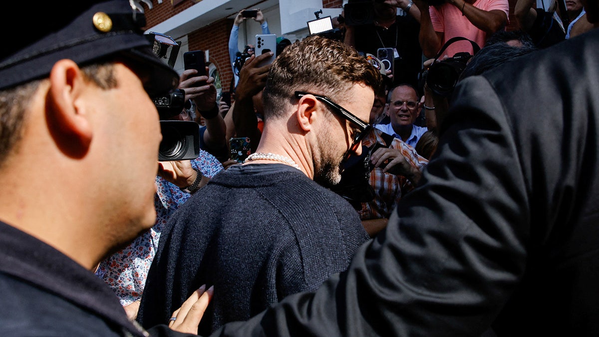 Justin Timberlake arrives to appear in court in Sag Harbor